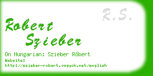 robert szieber business card