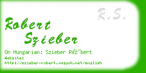 robert szieber business card